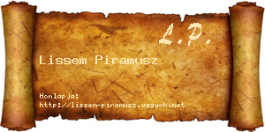 Lissem Piramusz névjegykártya